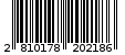 Γραμμωτός κωδικός 2810178202186