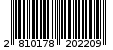 Γραμμωτός κωδικός 2810178202209
