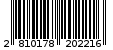 Γραμμωτός κωδικός 2810178202216