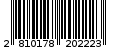 Γραμμωτός κωδικός 2810178202223