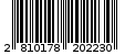 Γραμμωτός κωδικός 2810178202230