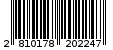 Γραμμωτός κωδικός 2810178202247