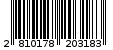 Γραμμωτός κωδικός 2810178203183