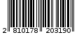 Γραμμωτός κωδικός 2810178203190