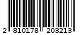 Γραμμωτός κωδικός 2810178203213