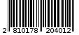 Γραμμωτός κωδικός 2810178204012