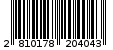 Γραμμωτός κωδικός 2810178204043