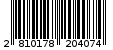 Γραμμωτός κωδικός 2810178204074