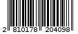 Γραμμωτός κωδικός 2810178204098