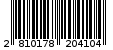 Γραμμωτός κωδικός 2810178204104