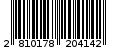 Γραμμωτός κωδικός 2810178204142