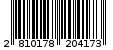 Γραμμωτός κωδικός 2810178204173