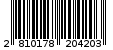 Γραμμωτός κωδικός 2810178204203