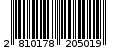 Γραμμωτός κωδικός 2810178205019