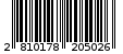 Γραμμωτός κωδικός 2810178205026