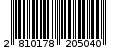 Γραμμωτός κωδικός 2810178205040