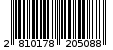Γραμμωτός κωδικός 2810178205088