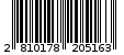 Γραμμωτός κωδικός 2810178205163