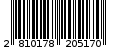 Γραμμωτός κωδικός 2810178205170