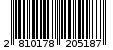 Γραμμωτός κωδικός 2810178205187