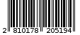 Γραμμωτός κωδικός 2810178205194