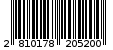 Γραμμωτός κωδικός 2810178205200