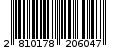 Γραμμωτός κωδικός 2810178206047