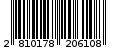 Γραμμωτός κωδικός 2810178206108