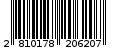 Γραμμωτός κωδικός 2810178206207