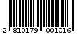 Γραμμωτός κωδικός 2810179001016
