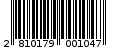 Γραμμωτός κωδικός 2810179001047