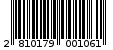 Γραμμωτός κωδικός 2810179001061