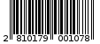 Γραμμωτός κωδικός 2810179001078