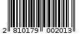 Γραμμωτός κωδικός 2810179002013