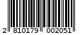 Γραμμωτός κωδικός 2810179002051