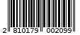 Γραμμωτός κωδικός 2810179002099