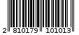 Γραμμωτός κωδικός 2810179101013