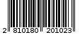 Γραμμωτός κωδικός 2810180201023