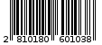 Γραμμωτός κωδικός 2810180601038