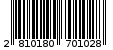 Γραμμωτός κωδικός 2810180701028