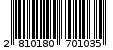 Γραμμωτός κωδικός 2810180701035
