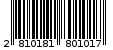 Γραμμωτός κωδικός 2810181801017