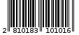 Γραμμωτός κωδικός 2810183101016
