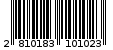 Γραμμωτός κωδικός 2810183101023