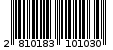 Γραμμωτός κωδικός 2810183101030