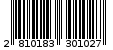 Γραμμωτός κωδικός 2810183301027