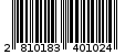 Γραμμωτός κωδικός 2810183401024