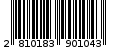 Γραμμωτός κωδικός 2810183901043