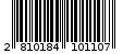 Γραμμωτός κωδικός 2810184101107