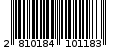 Γραμμωτός κωδικός 2810184101183